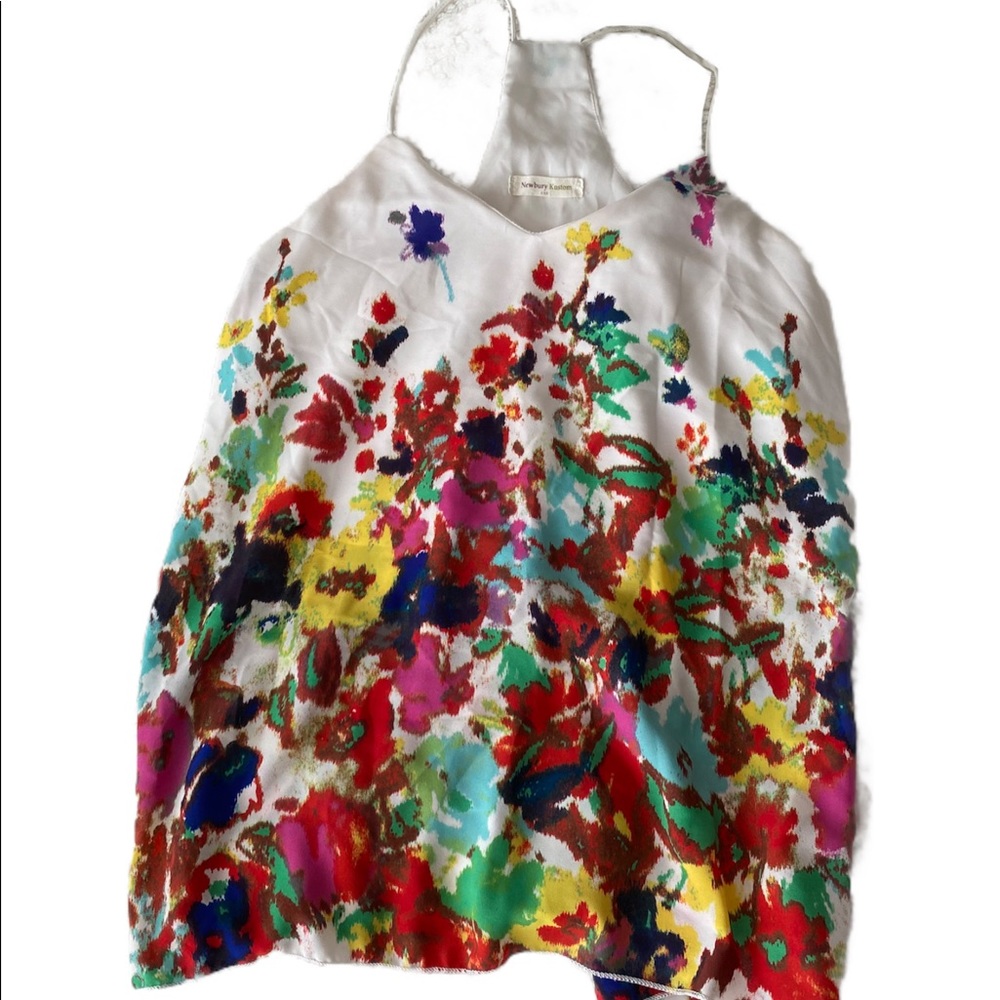 Colorful flower tank top size medium